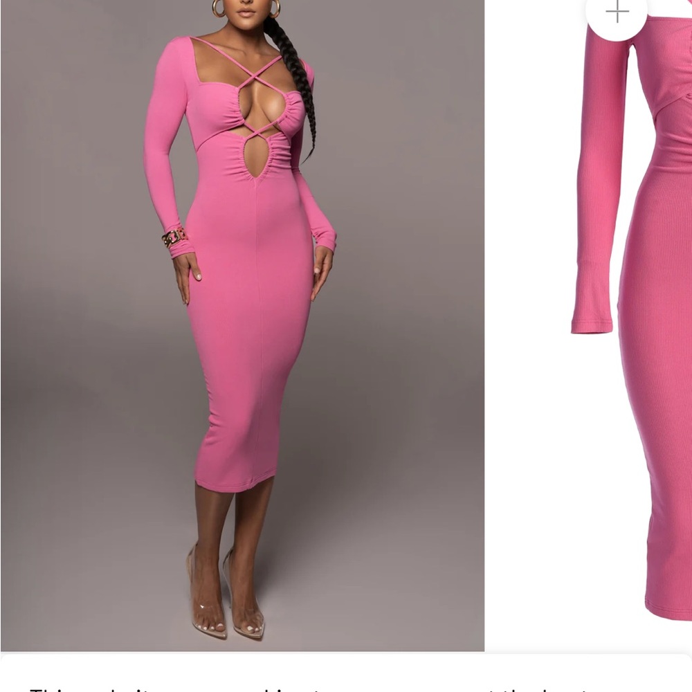 Jlux label pink midi dress